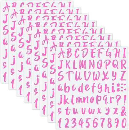Outus 576 Pieces 8 Sheets Letters Stickers Self Adhesive Vinyl Letter Alphabet by Outus