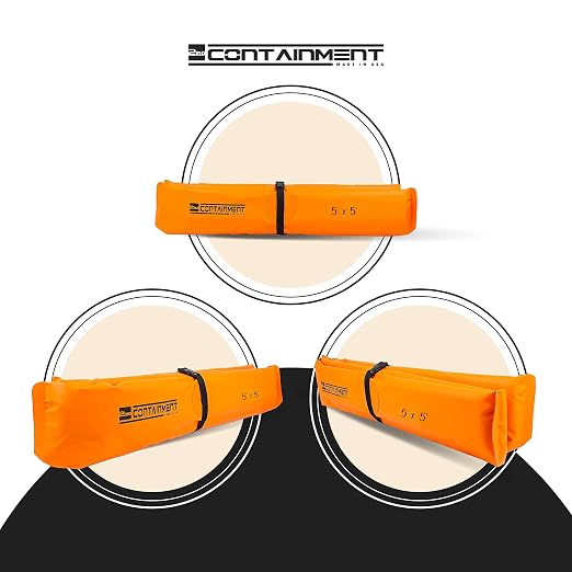 5 ft x 5 ft - 2nd Containment Spill Containment Berm - PVC Orange Made in U.S.A. - Image 4