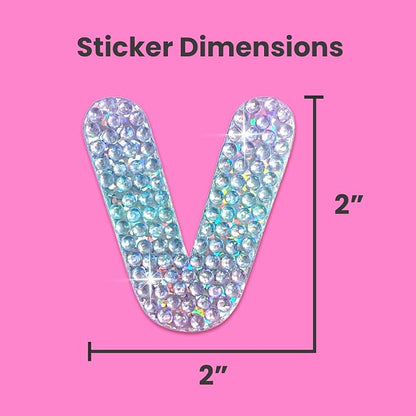 StickerBeans® Rhinestone Alphabet Letter Sticker V - Image 4