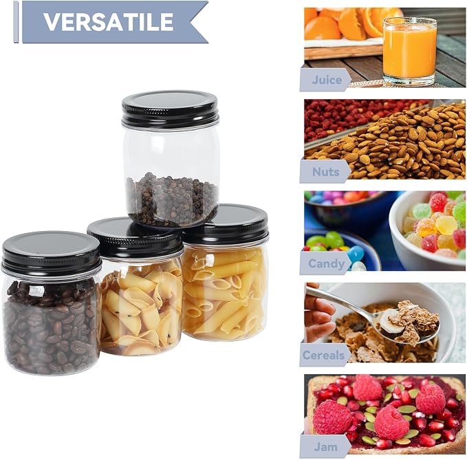 novelinks 8 oz Clear Plastic Jars - Image 4
