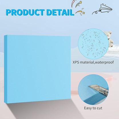 LuckyFoam Blue 10 Pack 12x12x0.79 inch Foam Sheets 0.79 Inch Thick Polystyrene - Image 4