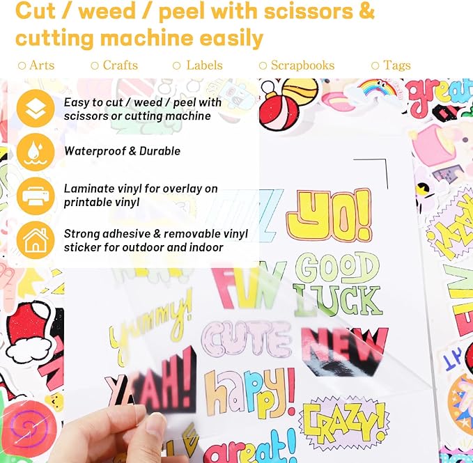 TECKWRAP Matte Laminating Sheets clear laminate sheets Sticker Paper - Image 3