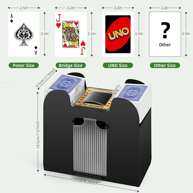 Automatic Card Shuffler 1/2/4/6 Decks, Battery Operated Electric Playing Card - Image 5