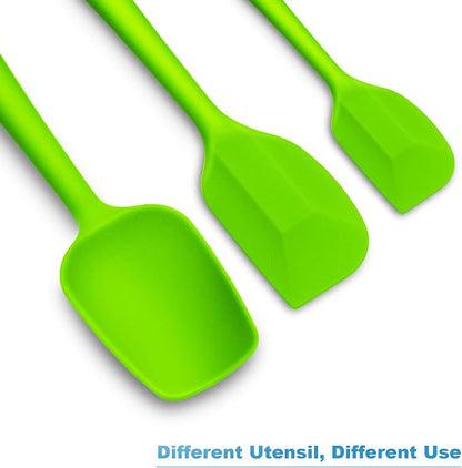Silicone Spatula 3-piece Set, Ergonomic Handle High Heat-Resistant Spatulas - Image 6