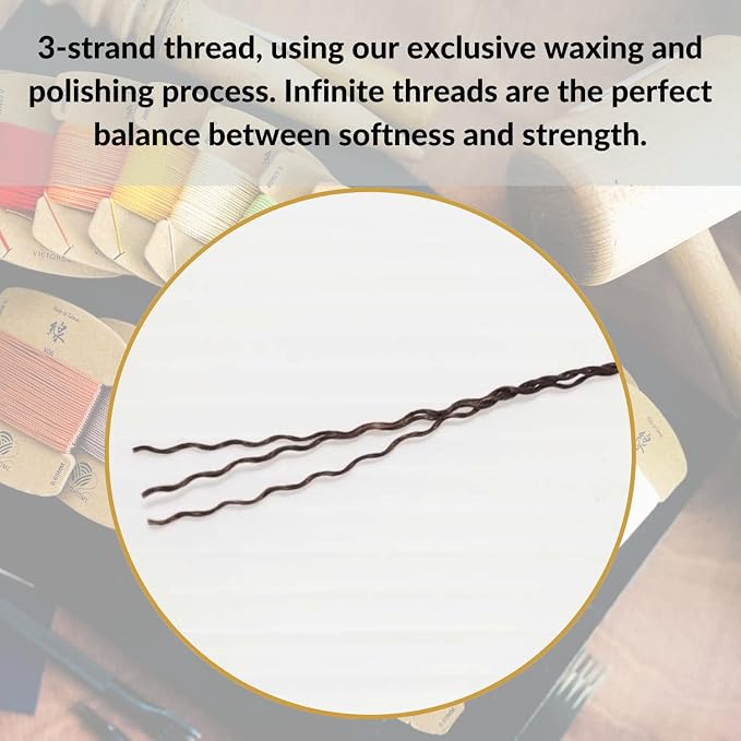 3-Ply Round Waxed Thread, 12 Colors, 252 Yards - Image 5