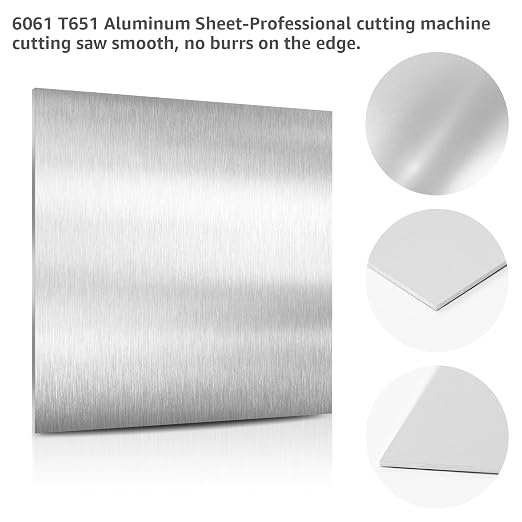 2 Pack 6061 T651 Aluminum Sheet Metal 12" x 12" x 1/16" Rectangle Metal Plate - Image 3