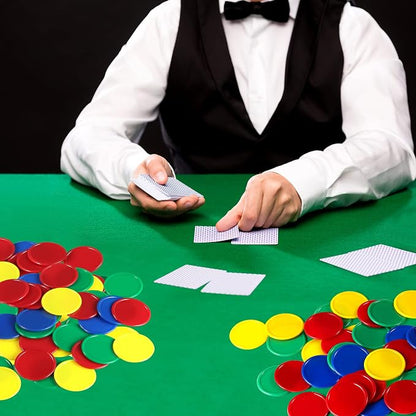Coopay 1 1/2 Inches Plastic Poker Chips Learning Counters Disks Bingo Chip - Image 4