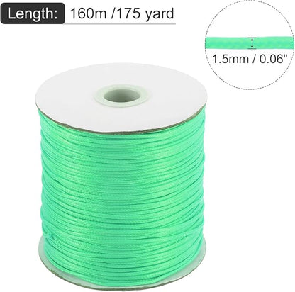 MECCANIXITY Waxed Cord 1.5mm Waxed Polyester Cord 175 Yard Wax String - Image 2