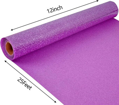 FUNKAKA Glitter Purple Pink HTV Heat Transfer Vinyl Rolls - Image 2