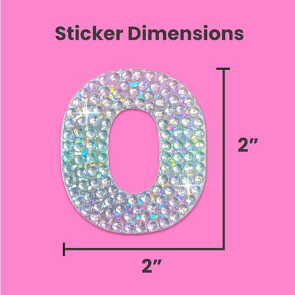 StickerBeans® Rhinestone Alphabet Letter Sticker O - Image 4