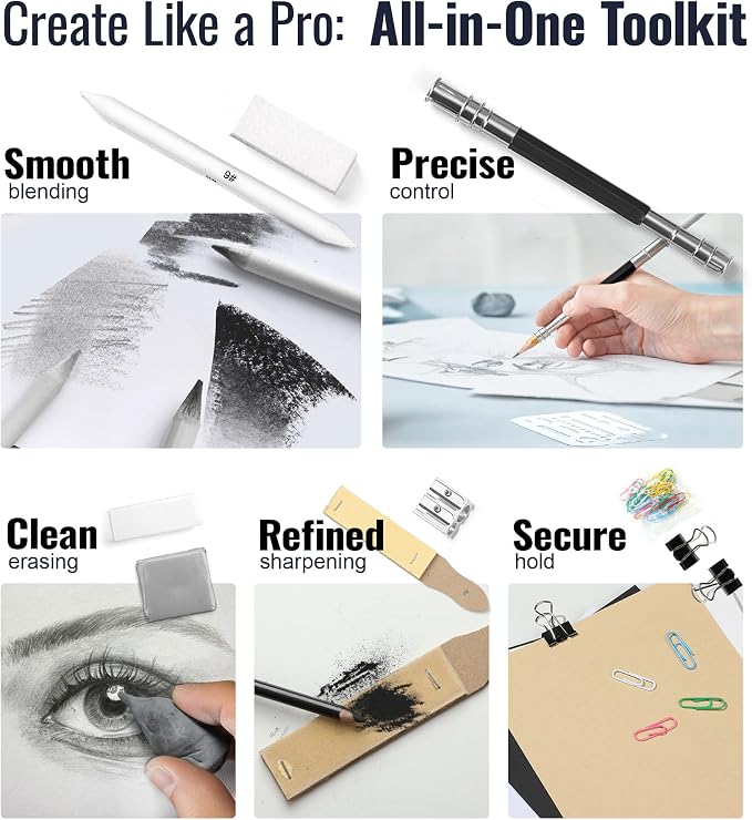 Cool Bank 106 Pack Art Supplies Sketching Kit - Image 3