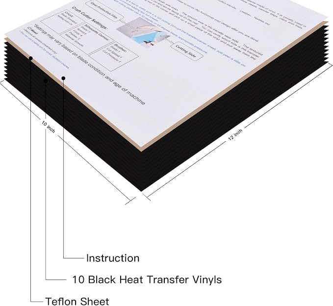 JANDJPACKAGING Black Heat Transfer Vinyl - Image 2