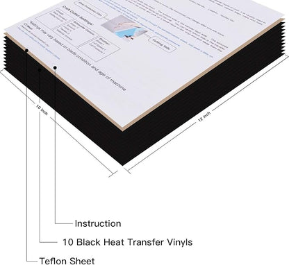 JANDJPACKAGING Black Heat Transfer Vinyl - Image 2