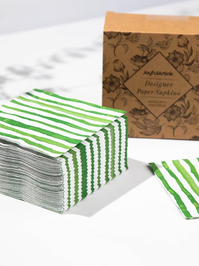 80 Pack Designer Cocktail Beverage Napkins, 3-Ply 5x5-inches Disposable - Image 5