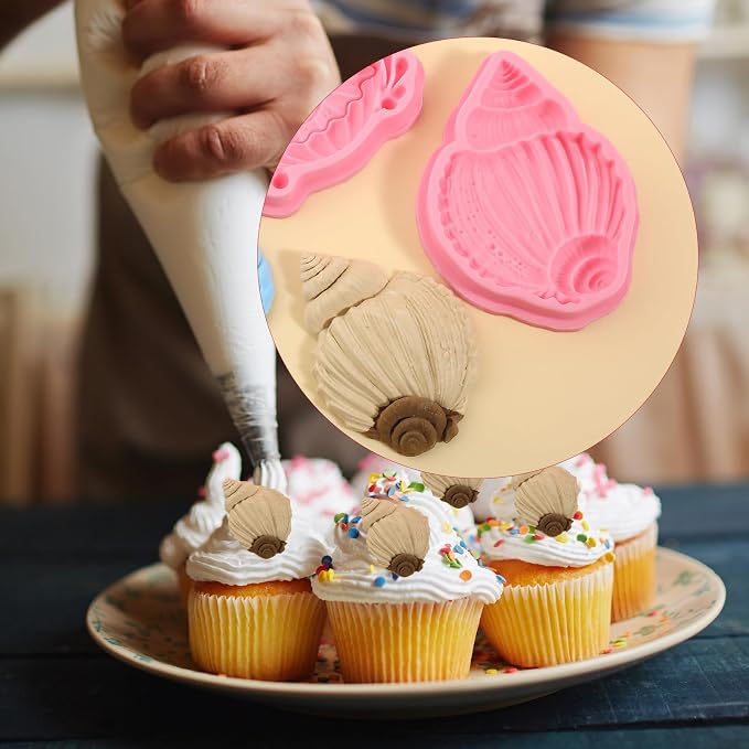 1Pcs Conch Cake Decoration Silicone Mold, Ocean Shell Candy Fondant Molds - Image 3