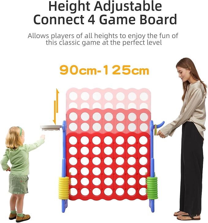 UNICOO® Height Adjustable Jumbo 4-to-Score Game, 4 in A Row Game - Image 3