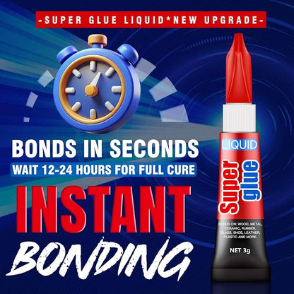 3 Gram Single Use Super Glue Liquid, Super Fast, Thin & Strong Adhesive - Image 2