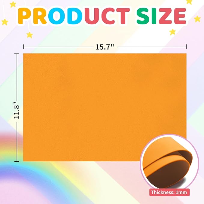 20 PCS EVA Foam Sheets DIY Handcraft Materials 1mm Thick 15.7 x 11.8 Inches - Image 2