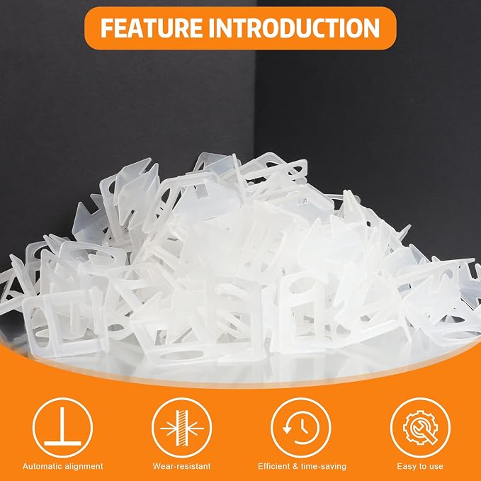DGSL Tile Leveling System, 3500-Piece Tile Spacers Clips 1/16 Inch Tile Tools - Image 4