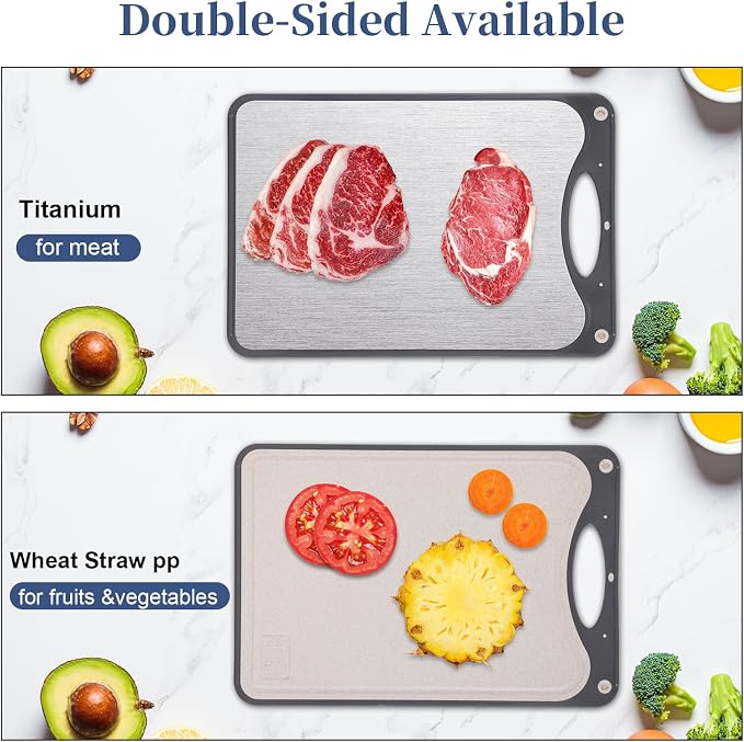Titanium Cutting Boards For Kitchen, Double Sided Cutting Board, Food Grade - Image 2