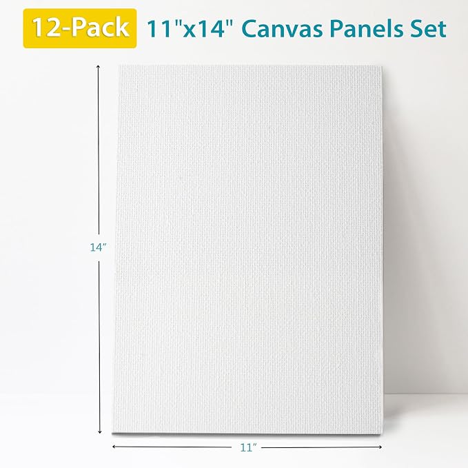 KEFF 12-Pack Bulk Canvas Boards - Image 2