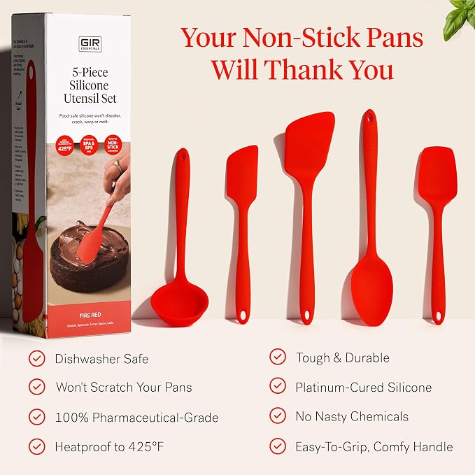 GIR: Get It Right 5-Piece Silicone Essentials Kitchen Utensils Set - Image 4