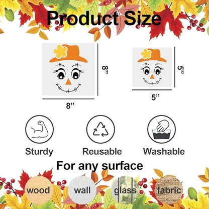 Fall Stencils Scarecrow Stencils Reusable Autumn Stencil DIY Crafts Templates - Image 2