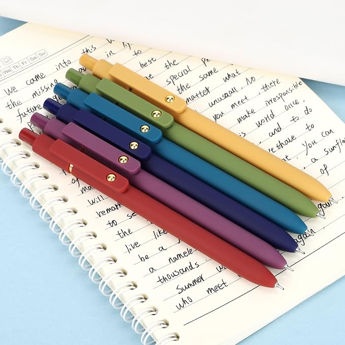 Gel Pens 6Pcs, 0.7mm Smooth Writing Black Ink Pens - Image 2