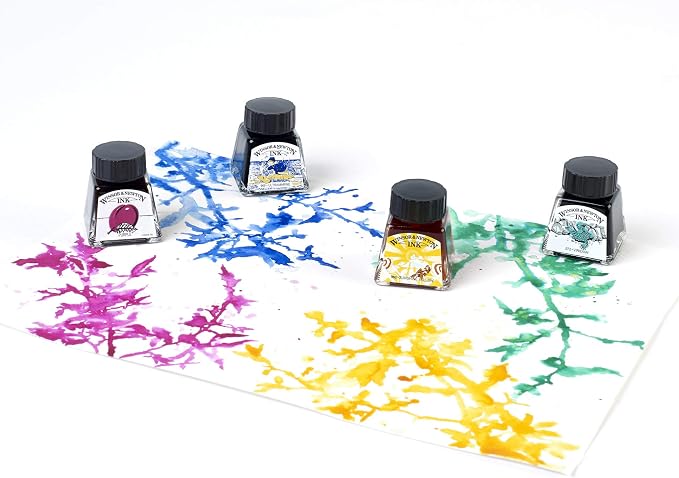 Winsor & Newton Drawing Ink, 14ml Bottle, Brilliant Green - Image 6