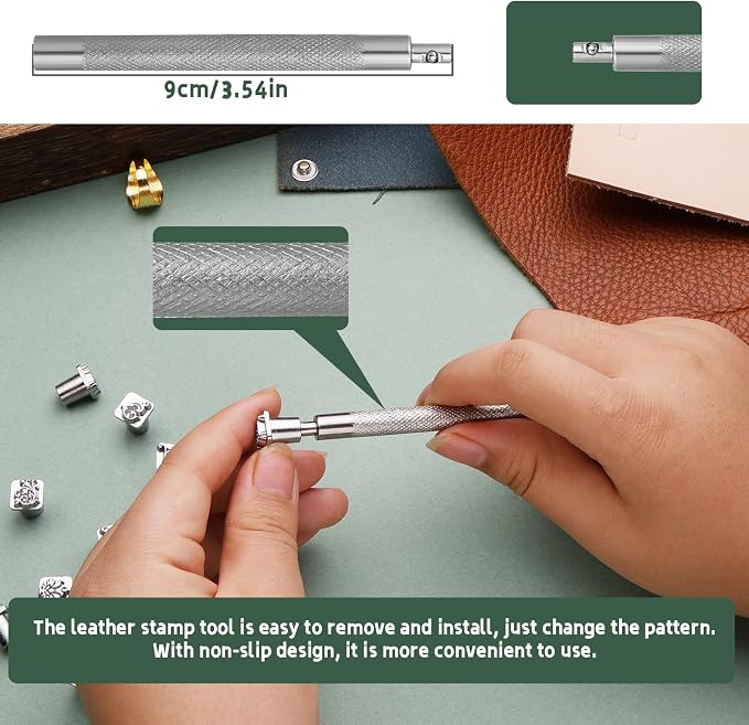 Leather Craft Stamping Tools, Leather Stamping Kit - Image 3