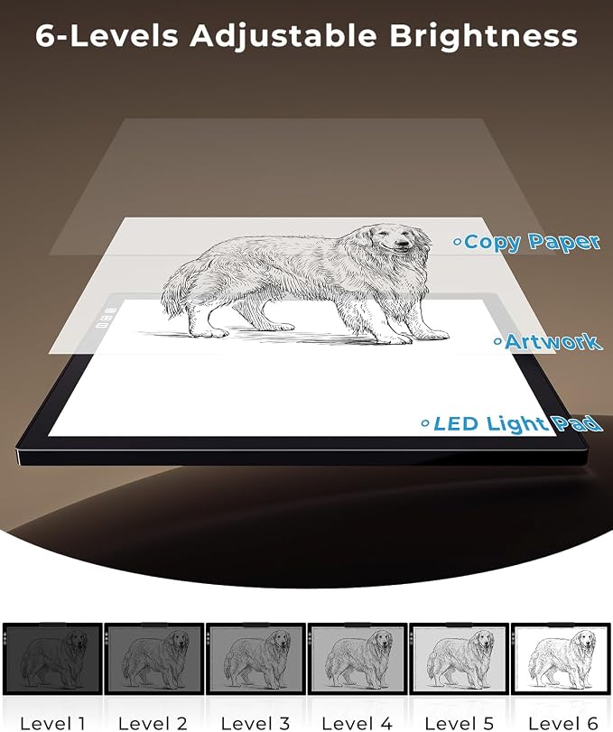 Bylitodt Cordless A4 Light Pad, Diamond Art Light Board - Image 3