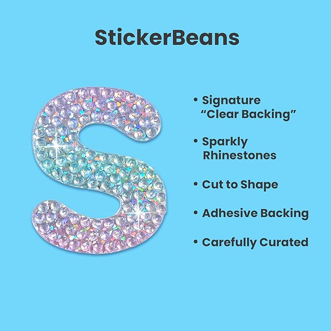 StickerBeans® Rhinestone Alphabet Letter Sticker S - Image 2
