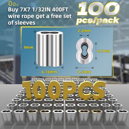 316 Stainless Steel Cable, 400FT 1/32IN Wire Rope - Image 3