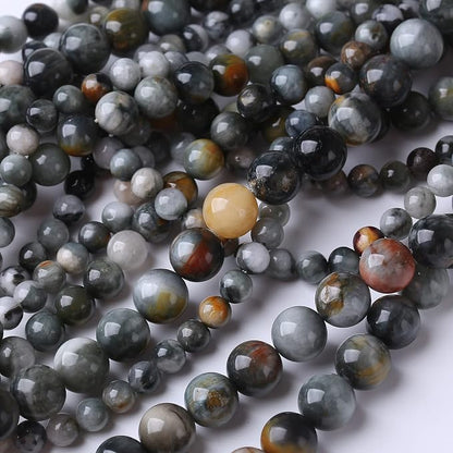 48PCS 8MM Hawk Eye Stone Beads Energy Healing Beads - Image 3