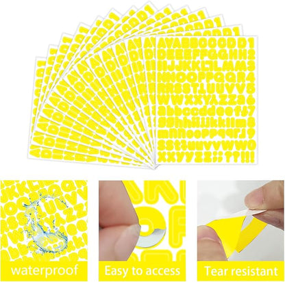 Starboling Letter Stickers, 1/2 inch Yellow Alphabet Stickers, Self-Adhesive - Image 3
