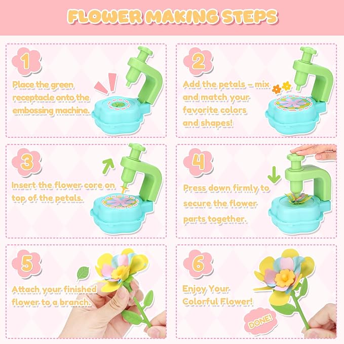 Crelloci DIY Fabric Flower Bouquet Craft Kit - Image 3