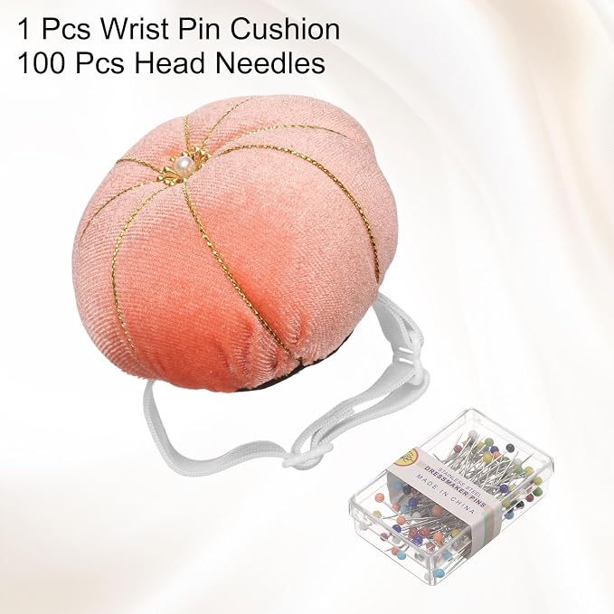HARFINGTON Wrist Pin Cushion Wristband Sewing Pincushion Polyester Pin Holder - Image 3