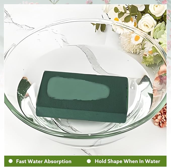 6Pcs Floral Foam Blocks for Fresh and Artificial Flower Arrangements, Flower - Image 3