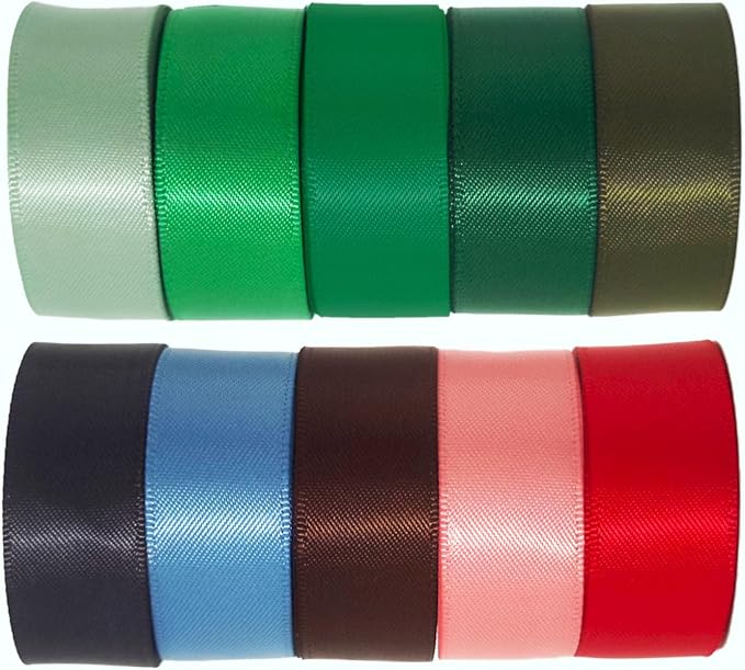 1-1/2 Inch Double Faced Satin Ribbon Set, 50 Yards Pack, Into The Forest-10 by XYMAO