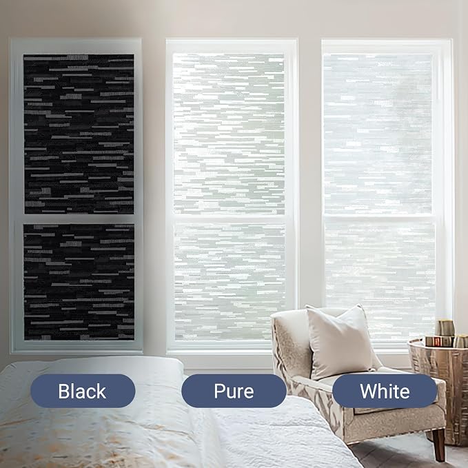 Haton Blackout Window Film, Sun Light Blocking Frosted Privacy - Image 9