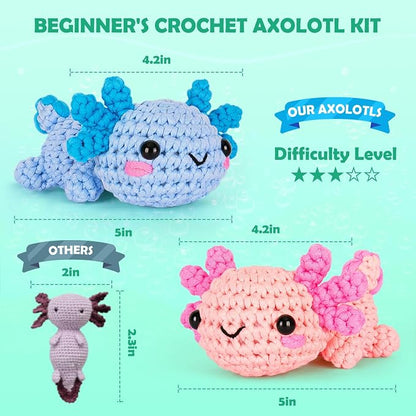 Crochetta Crochet Kit for Beginners, Crochet Starter Kit w Step-by-Step Video - Image 2