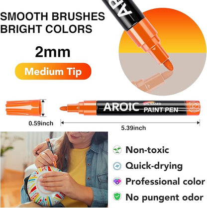 36 Pack Oil-Based Paint Pens for Rock Painting - Image 3