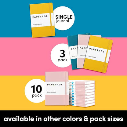PAPERAGE Lined Journal Notebook, 10 Pack, 160 Pages, Medium 5.6 in x 8 in - Image 9