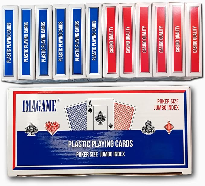 Plastic Playing Cards, Poker Size, Excellent Quality, Jumbo Index, Waterproof & - Image 2