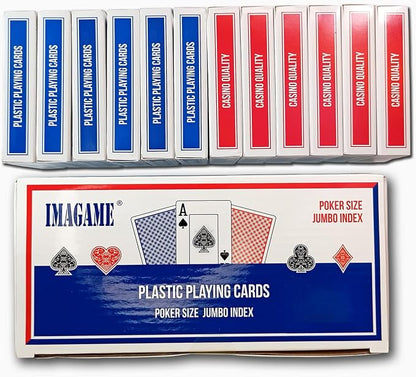 Plastic Playing Cards, Poker Size, Excellent Quality, Jumbo Index, Waterproof & - Image 2