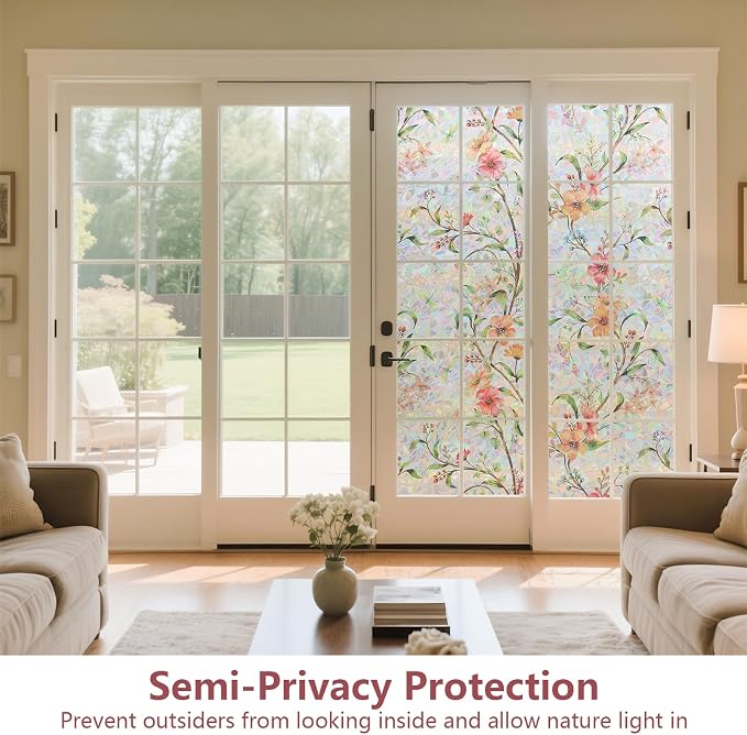NINETREX Window Privacy Film, Stained Glass Window Film, Rainbow Decorative - Image 4