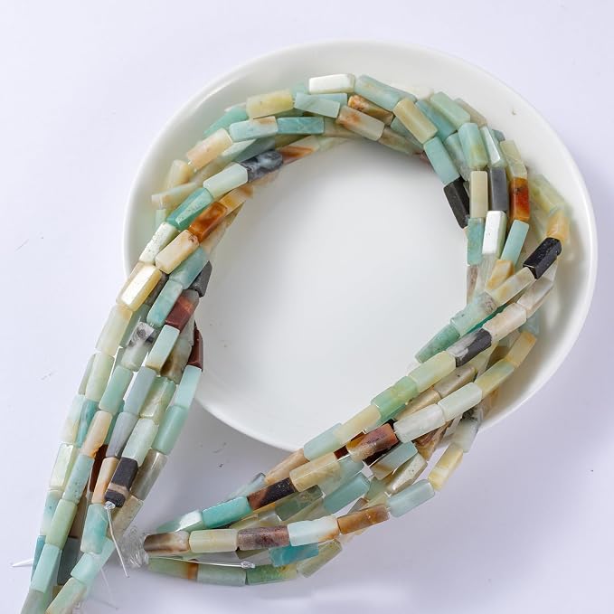 Natural Amazonite Rectangle Tube Beads 4x13mm 38cm/str Loose Semi Gemstone - Image 7