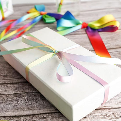 MEEDEE Pastel Rainbow Satin Ribbon - Image 6