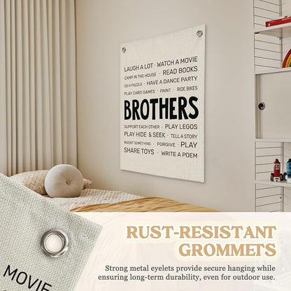 Boys Room Decor, Brothers Make The Best Friends Toddler Room Banner, Playroom - Image 6