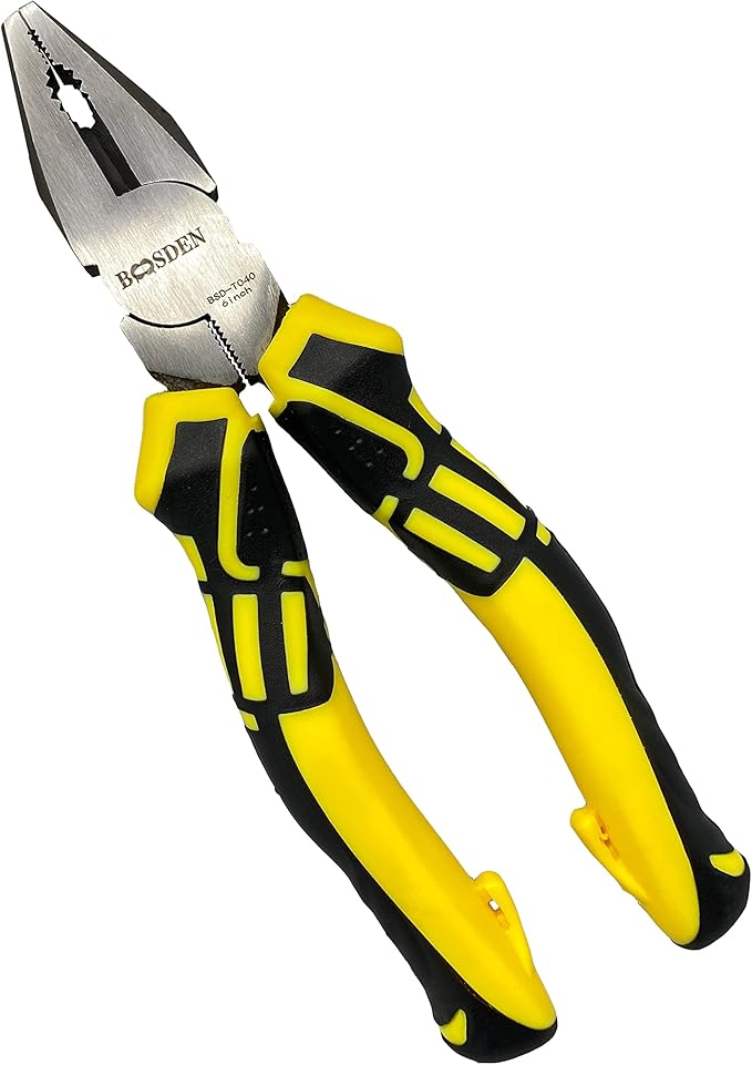 BOOSDEN Linesman Pliers, 6 Inch High Leverage Lineman's Plier, Combination by BOOSDENMakingYourLifeEeasier
